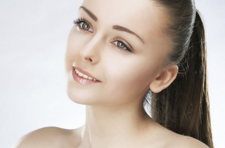 Attractive beauty girl. Healthy skin. Natural makeup. Freshness