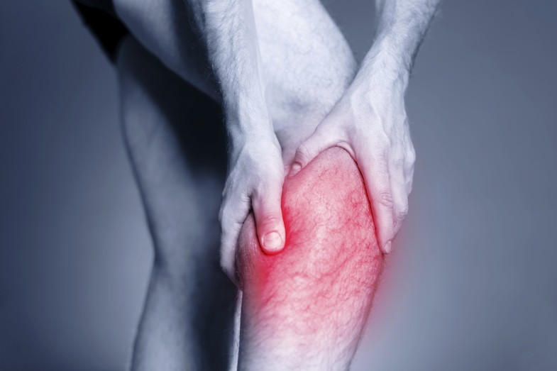 Calf leg pain, muscle injury